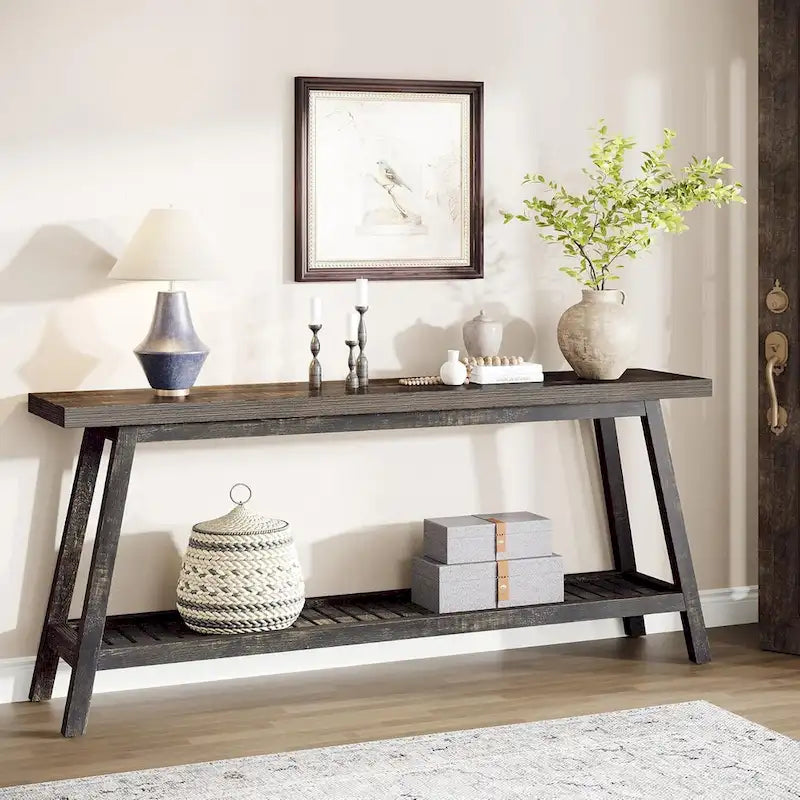 Table de console d'entrée extra longue, table console de 180 cm