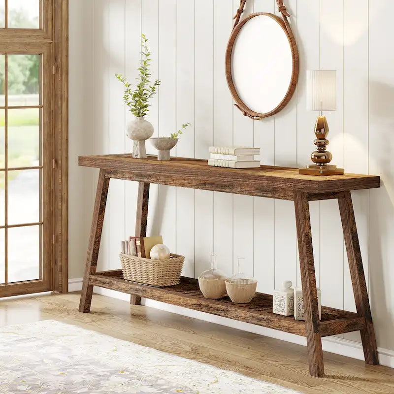 Table de console d'entrée extra longue, table console de 180 cm
