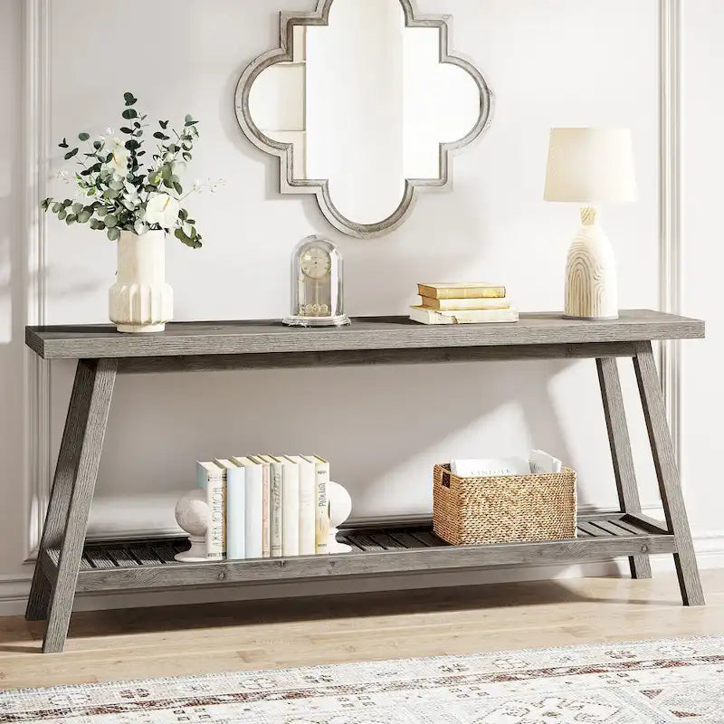 Table de console d'entrée extra longue, table console de 180 cm