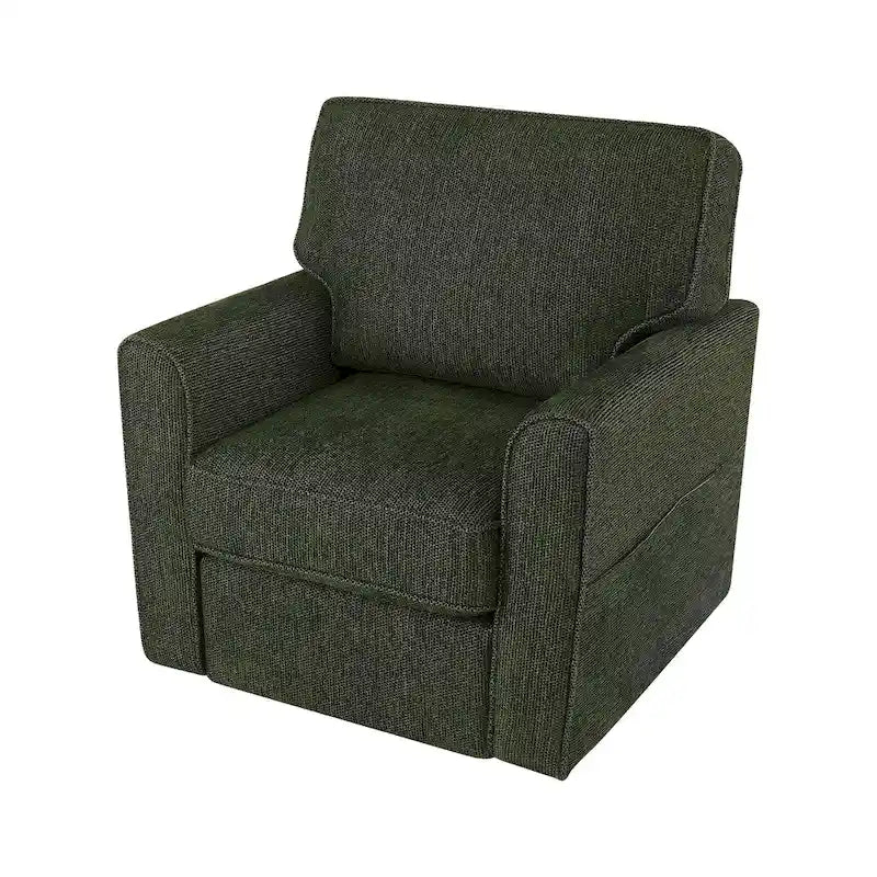 Fauteuil pivotant Chenille 360, Fauteuil moderne avec poches latérales, Fauteuil canapé pivotant, Fauteuil inclinable ergonomique pour chambre à coucher
