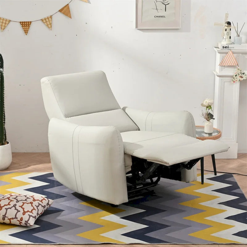 Fauteuil inclinable électrique mural, petit siège de cinéma maison avec soutien lombaire, canapé inclinable simple pour le salon