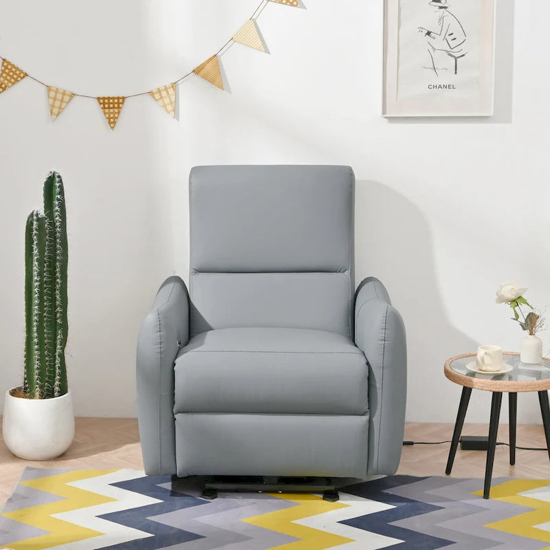 Fauteuil inclinable électrique mural, petit siège de cinéma maison avec soutien lombaire, canapé inclinable simple pour le salon