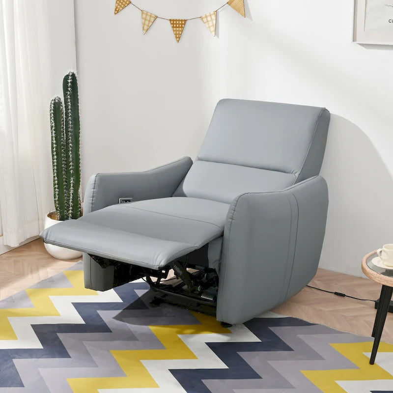 Fauteuil inclinable électrique mural, petit siège de cinéma maison avec soutien lombaire, canapé inclinable simple pour le salon