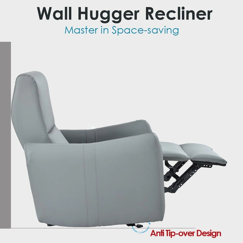 Fauteuil inclinable électrique mural, petit siège de cinéma maison avec soutien lombaire, canapé inclinable simple pour le salon