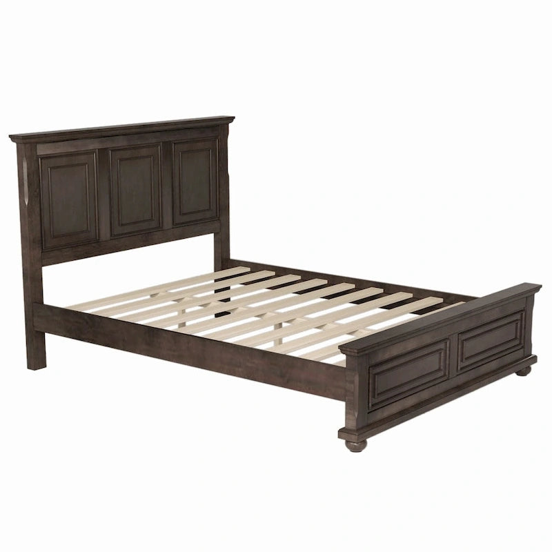 Lit plateforme en bois King Size de style vintage - Élégant et robuste