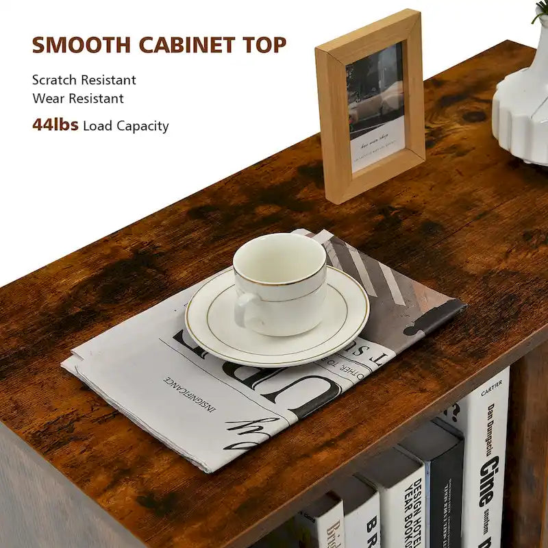 Meuble de rangement mobile latéral pour imprimante avec étagères de rangement