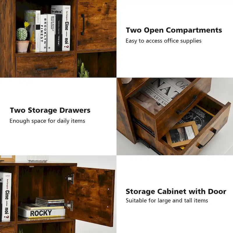 Meuble de rangement mobile latéral pour imprimante avec étagères de rangement
