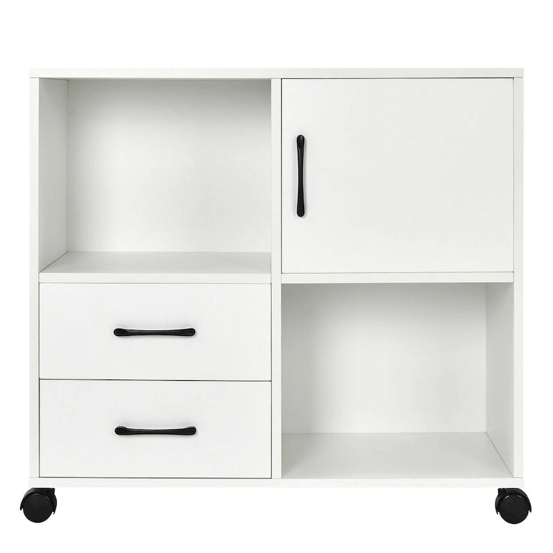 Meuble de rangement mobile latéral pour imprimante avec étagères de rangement