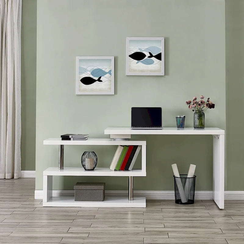  Ballintoy Rotating Desk with Shelving