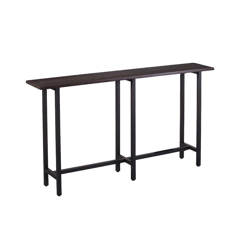 Console étroite et longue – Noir mat et Espresso