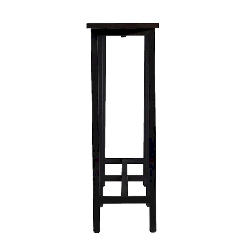 Console étroite et longue – Noir mat et Espresso