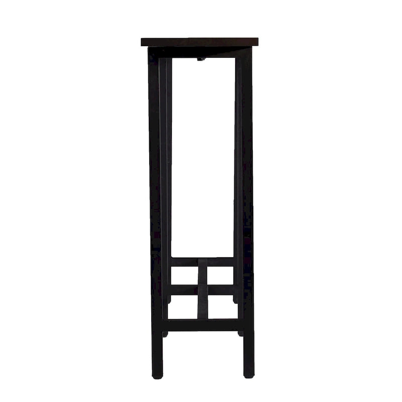 Console étroite et longue – Noir mat et Espresso