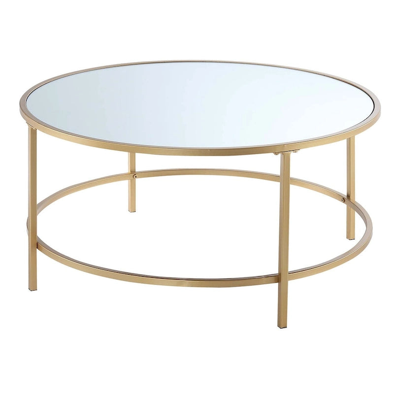 Table basse ronde effet marbre Gold Coast