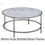 Table basse ronde effet marbre Gold Coast