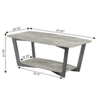 Table basse Graystone avec étagère