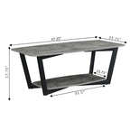 Table basse Graystone avec étagère