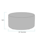 Pouf rond universel Allan Andrews 36 avec housse, collection Avanti