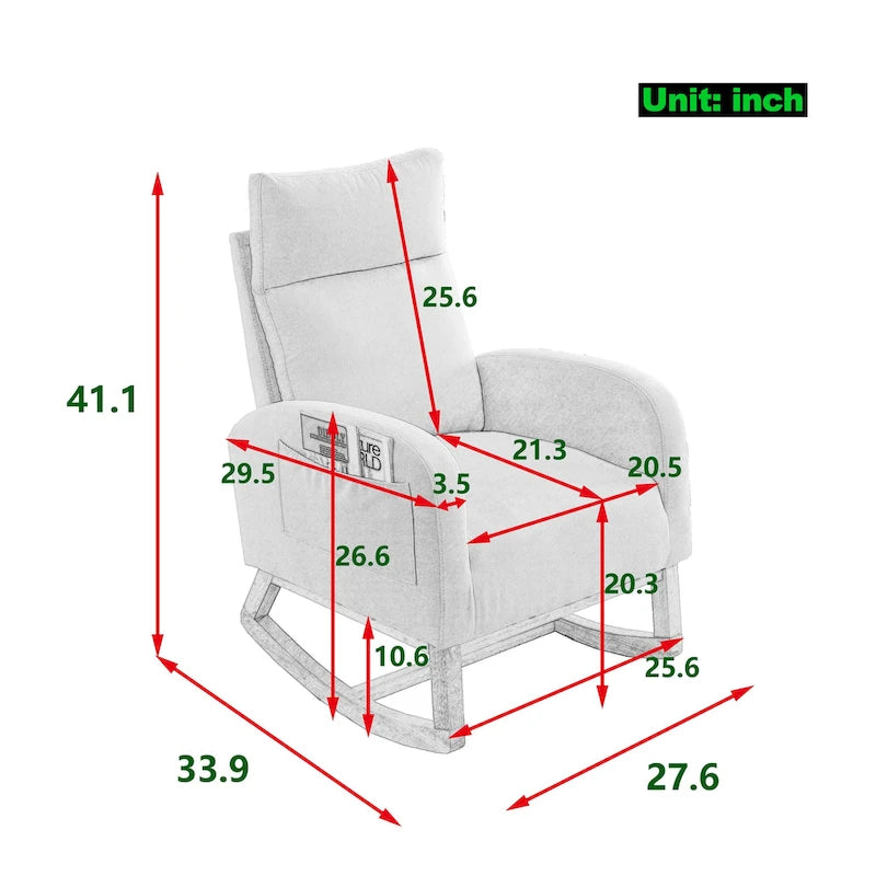 Fauteuil à bascule de salon