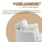 Fauteuil pivotant lune 39W avec pouf de rangement pour salon - 51 x 39 x 30.5