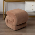Tabouret de Maquillage Repose-pieds en Velours en Forme de S