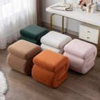 Tabouret de Maquillage Repose-pieds en Velours en Forme de S