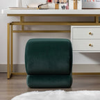 Tabouret de Maquillage Repose-pieds en Velours en Forme de S