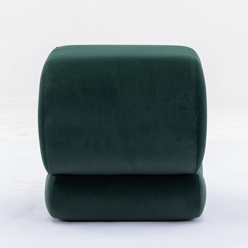 Tabouret de Maquillage Repose-pieds en Velours en Forme de S