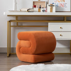 Tabouret de Maquillage Repose-pieds en Velours en Forme de S