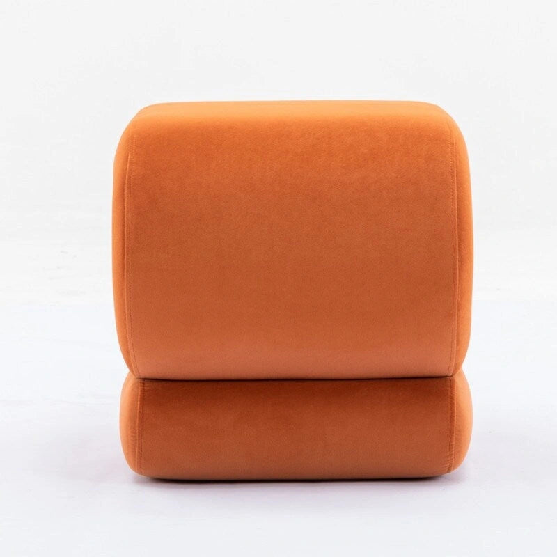 Tabouret de Maquillage Repose-pieds en Velours en Forme de S