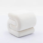 Tabouret de Maquillage Repose-pieds en Velours en Forme de S