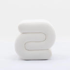 Tabouret de Maquillage Repose-pieds en Velours en Forme de S