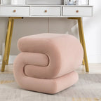 Tabouret de Maquillage Repose-pieds en Velours en Forme de S