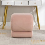 Tabouret de Maquillage Repose-pieds en Velours en Forme de S