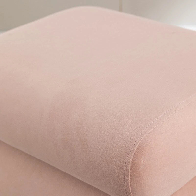 Tabouret de Maquillage Repose-pieds en Velours en Forme de S