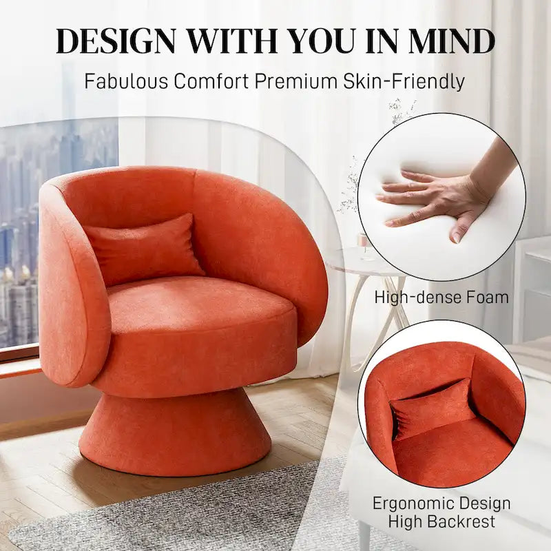 Fauteuil Crapaud Pivotant à 360 Degrés