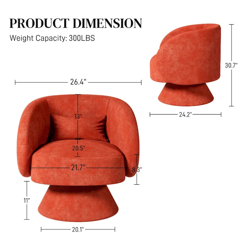 Fauteuil Crapaud Pivotant à 360 Degrés