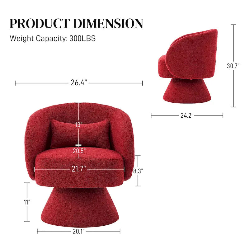 Fauteuil Crapaud Pivotant à 360 Degrés