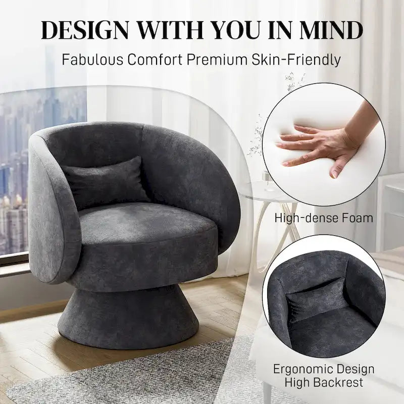 Fauteuil Crapaud Pivotant à 360 Degrés