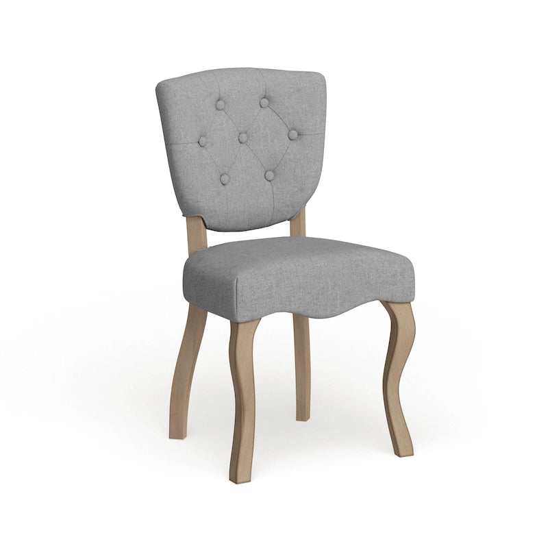Chaise de salle à manger latérale tapissée vintage française Array