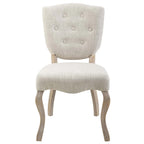 Chaise de salle à manger latérale tapissée vintage française Array