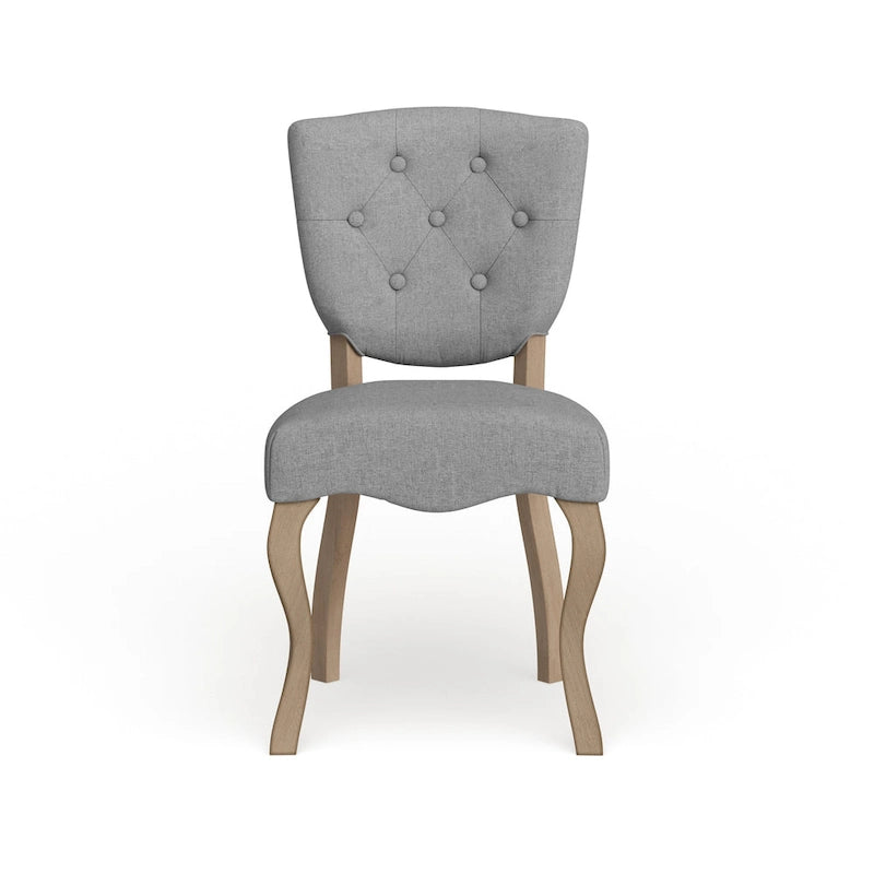 Chaise de salle à manger latérale tapissée vintage française Array