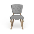 Chaise de salle à manger latérale tapissée vintage française Array
