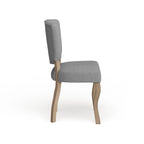 Chaise de salle à manger latérale tapissée vintage française Array