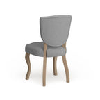 Chaise de salle à manger latérale tapissée vintage française Array