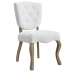 Chaise de salle à manger latérale tapissée vintage française Array