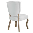 Chaise de salle à manger latérale tapissée vintage française Array