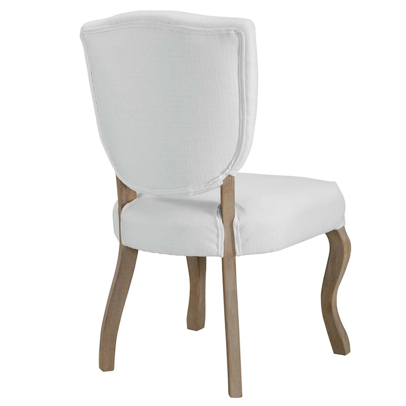 Chaise de salle à manger latérale tapissée vintage française Array