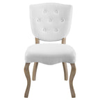Chaise de salle à manger latérale tapissée vintage française Array