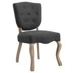 Chaise de salle à manger latérale tapissée vintage française Array