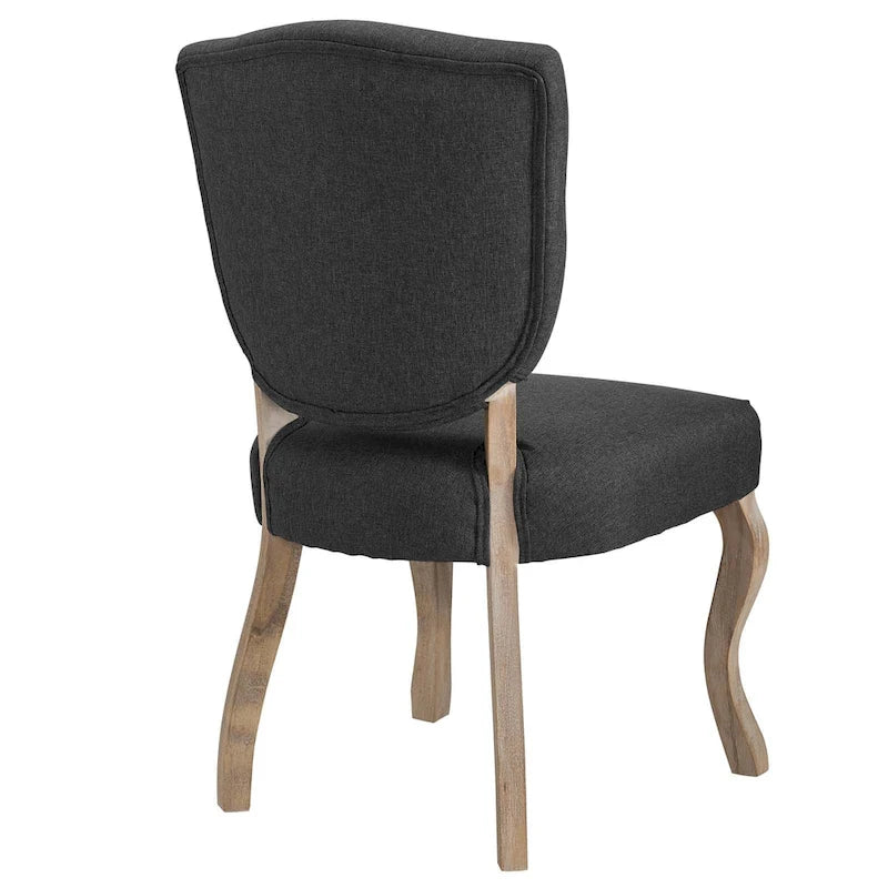 Chaise de salle à manger latérale tapissée vintage française Array